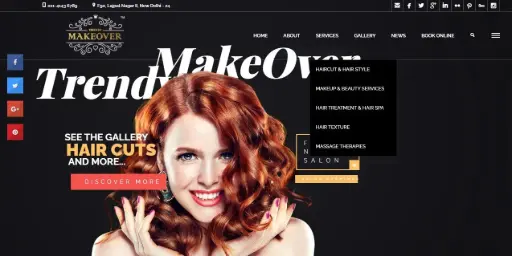 Website for Salons & Beauty Parlour